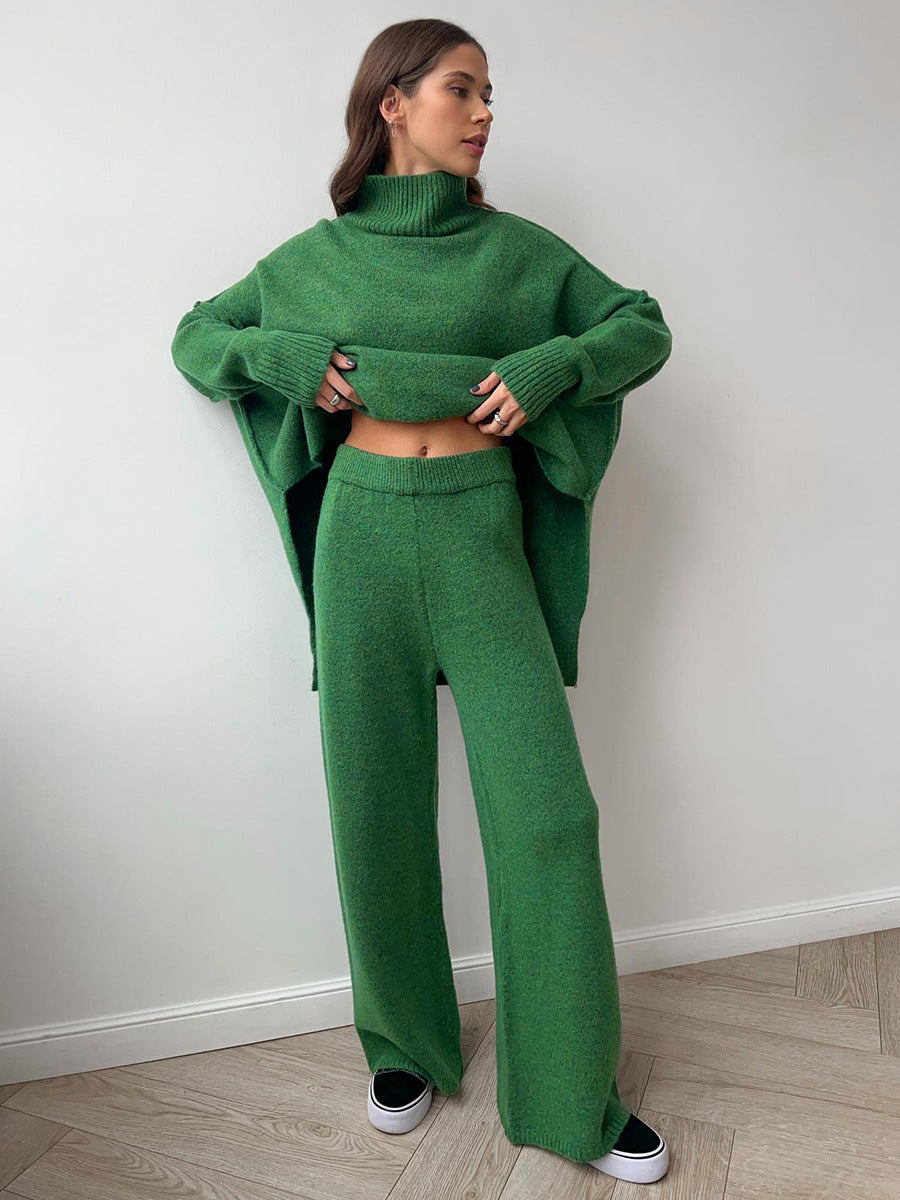 Women's Knit Turtleneck Sweater Set