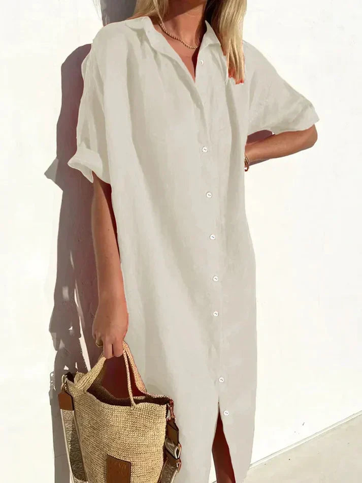 Valeria - Casual Beach Dress with Buttons | Stylish and Comfortable