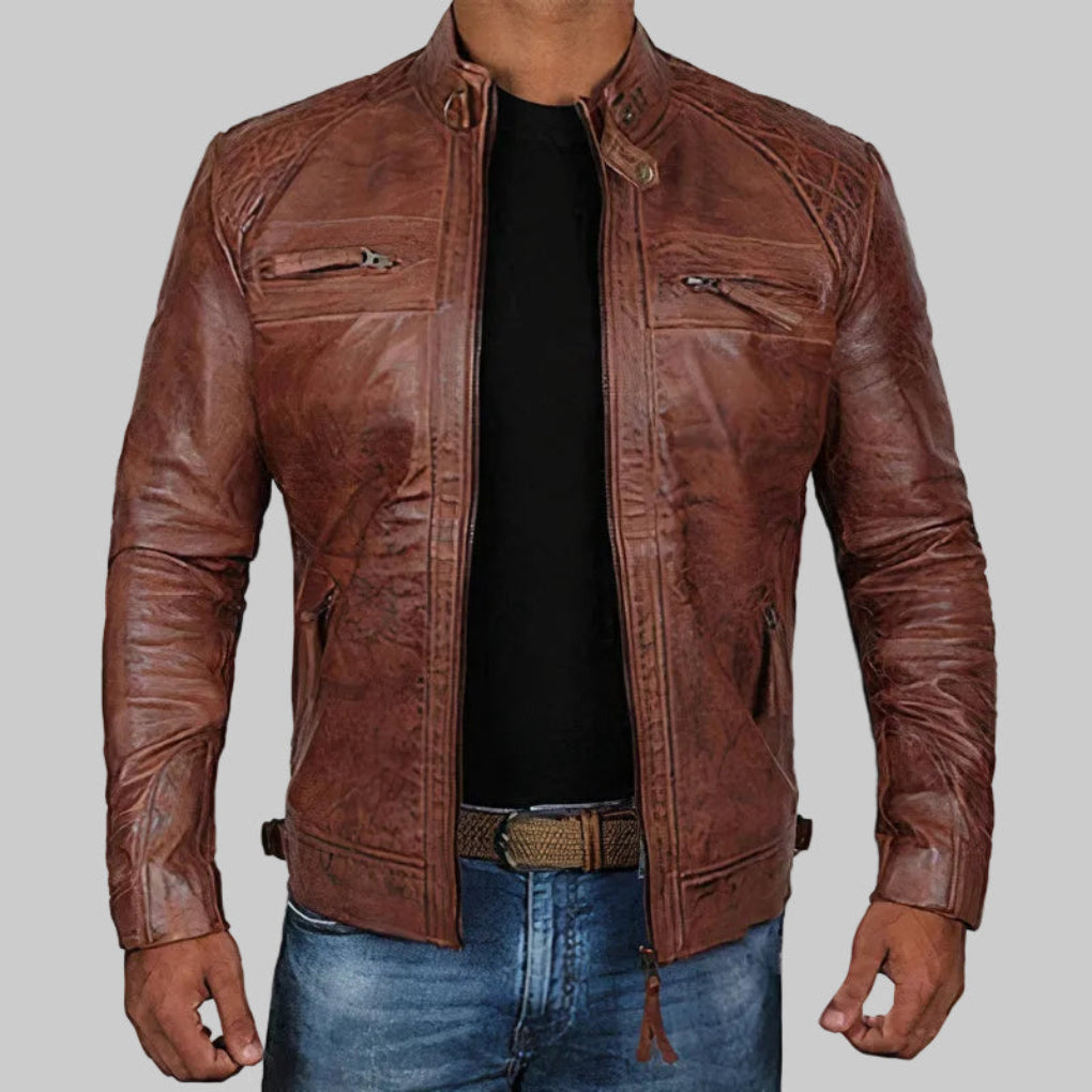 Rugged Motorcycle Jacket for Men