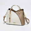 Structured Patchwork Top-Handle Handbag