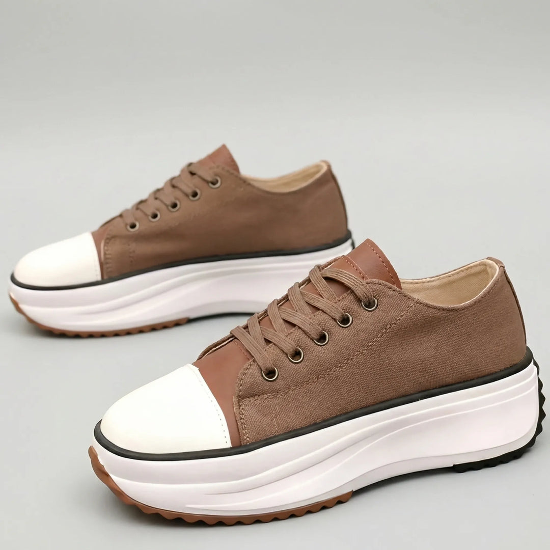 Platavy - Lace-Up Platform Sneaker For Women