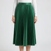 High-Waist Pleated Midi Skirt