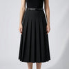 Pleated Mid-Length Casual Skirt for Women
