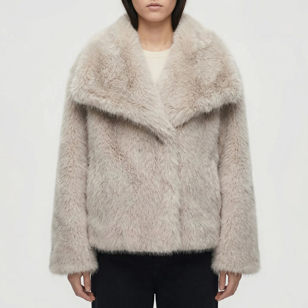 Plushova - Semi-Fitted Faux Fur Winter Jacket
