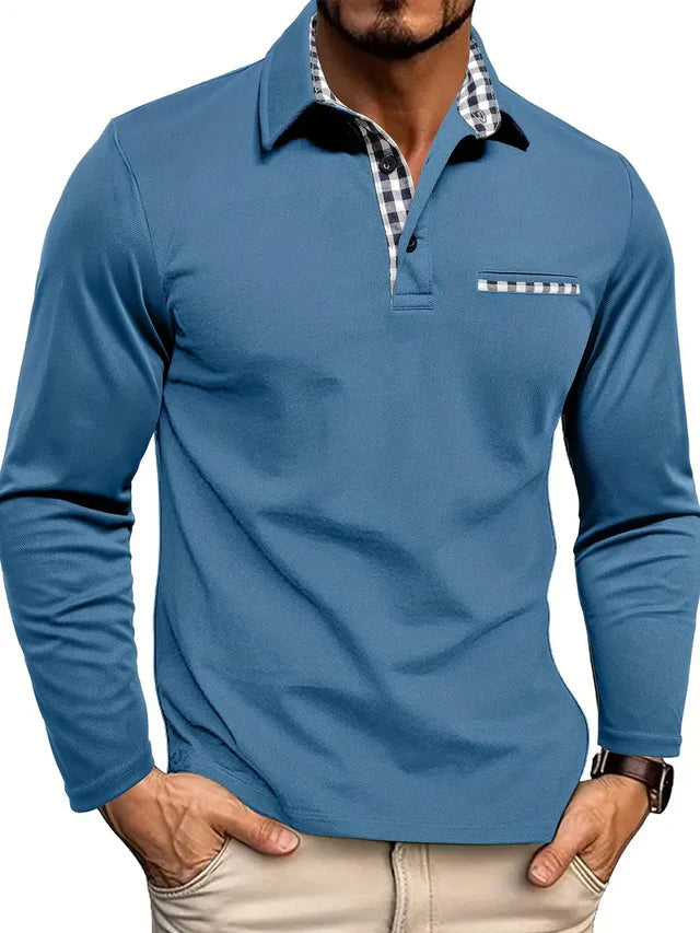 Men's Long-Sleeve Polo Shirt | Smart Casual Comfort Fit