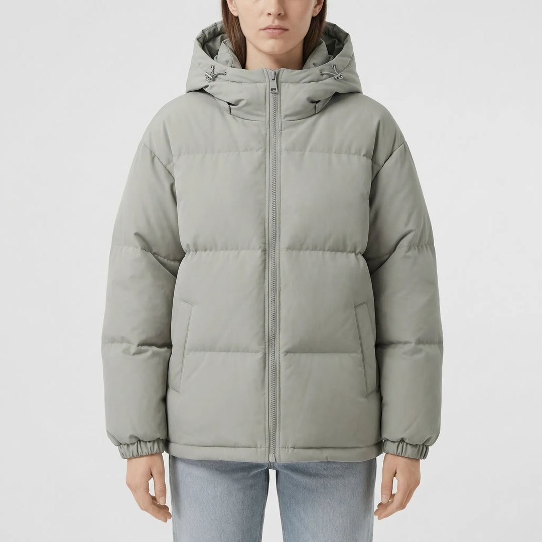 Puffora - Hooded Puffer Jacket With Full-Front Zipper