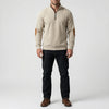 Quarter-Zip Ribbed Knit Pullover