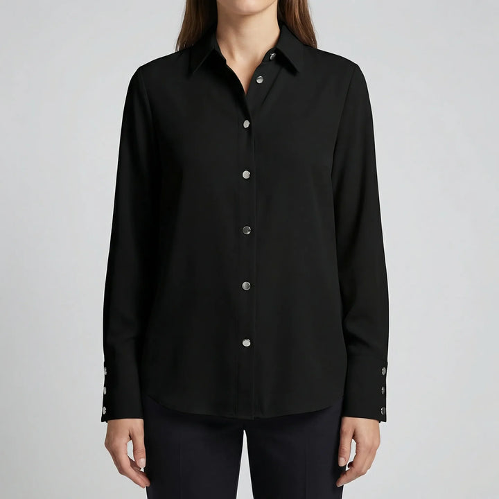 Quiltonelle - Quilted Button-Down Long Sleeve Shirt