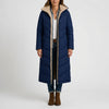 Full-Length Hooded Quilted Coat for Women