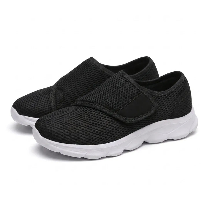 Comfortable Orthopedic Walking Shoes with Hook-and-Loop Strap for Wide or Swollen Feet