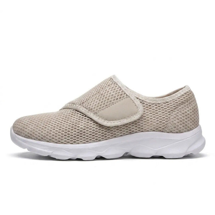 Comfortable Orthopedic Walking Shoes with Hook-and-Loop Strap for Wide or Swollen Feet