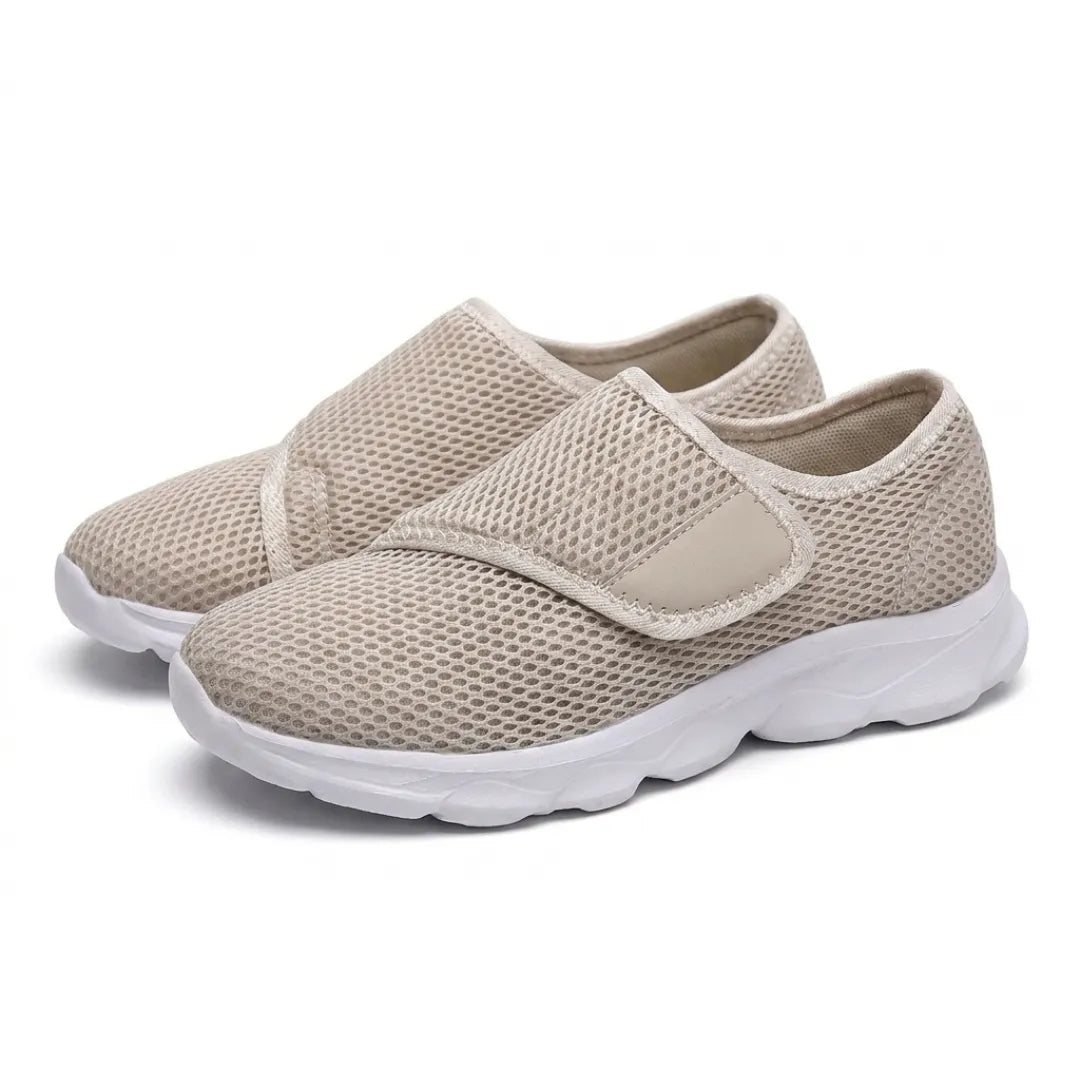 Comfortable Orthopedic Walking Shoes with Hook-and-Loop Strap for Wide or Swollen Feet
