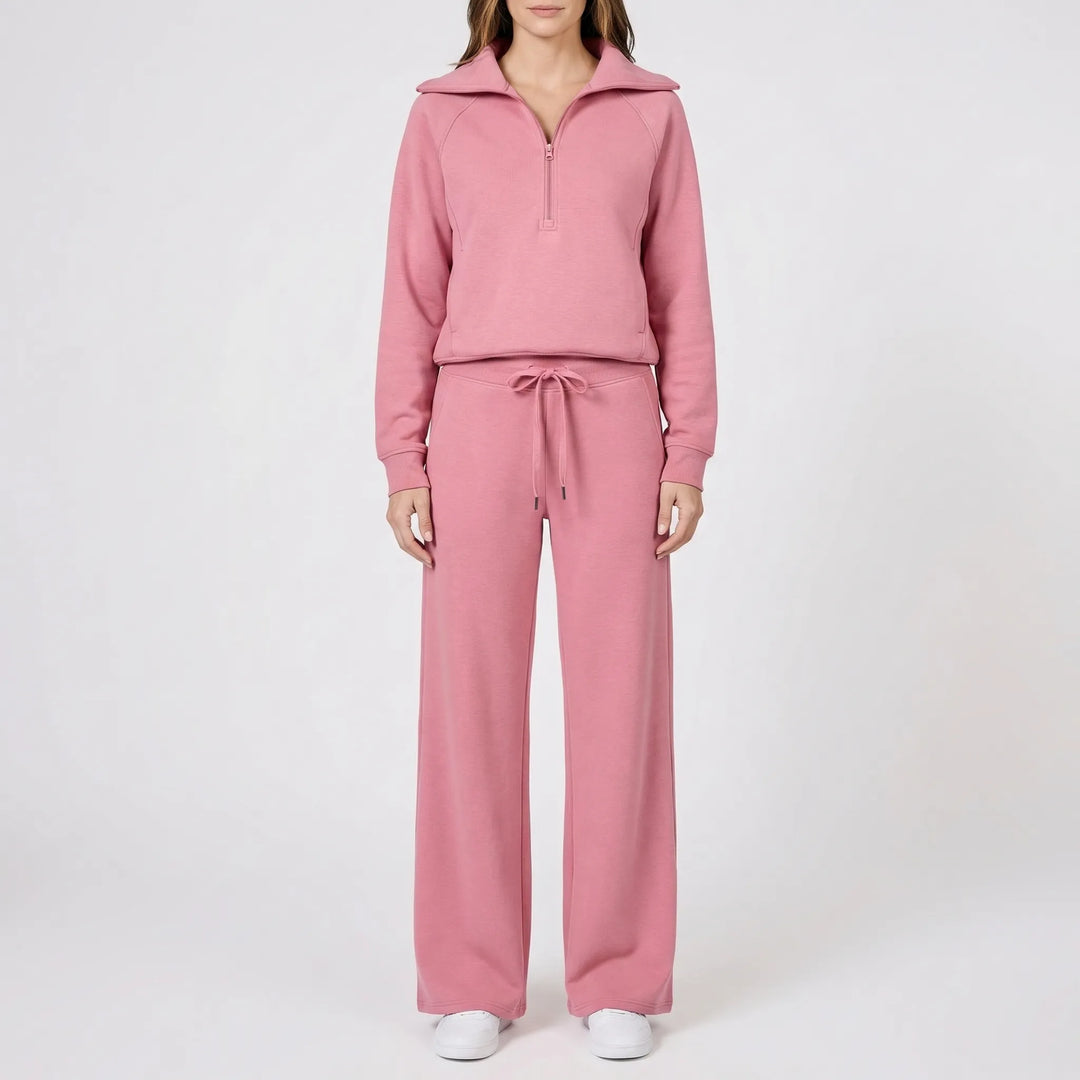Relaxo - Coordinated Wide-Leg 2-Piece Set
