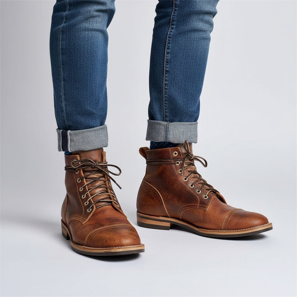 Men's Retro Leather Boots – Leonard