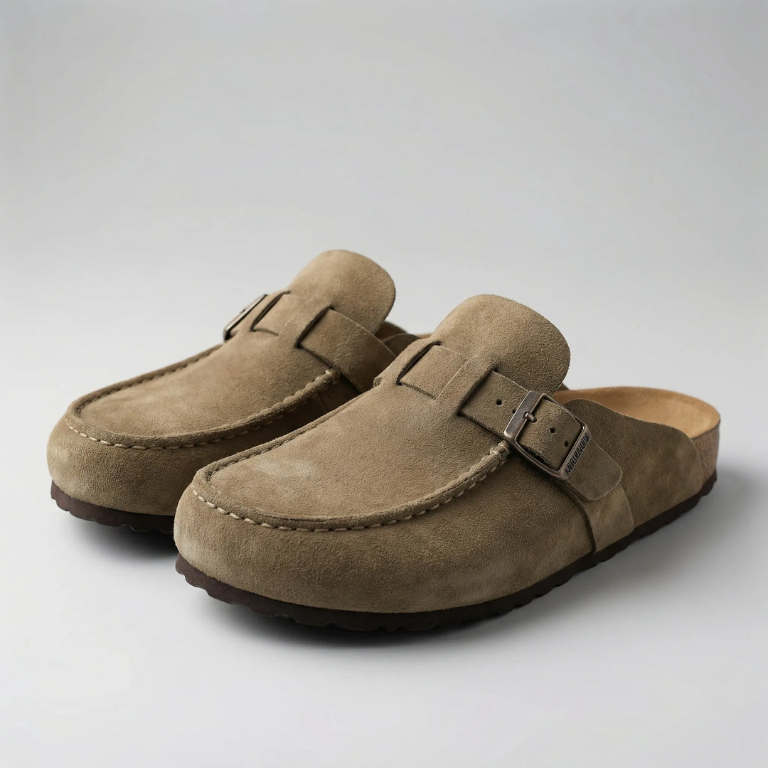 Retrolace - Retro Buckle Slip-On Mule Flat