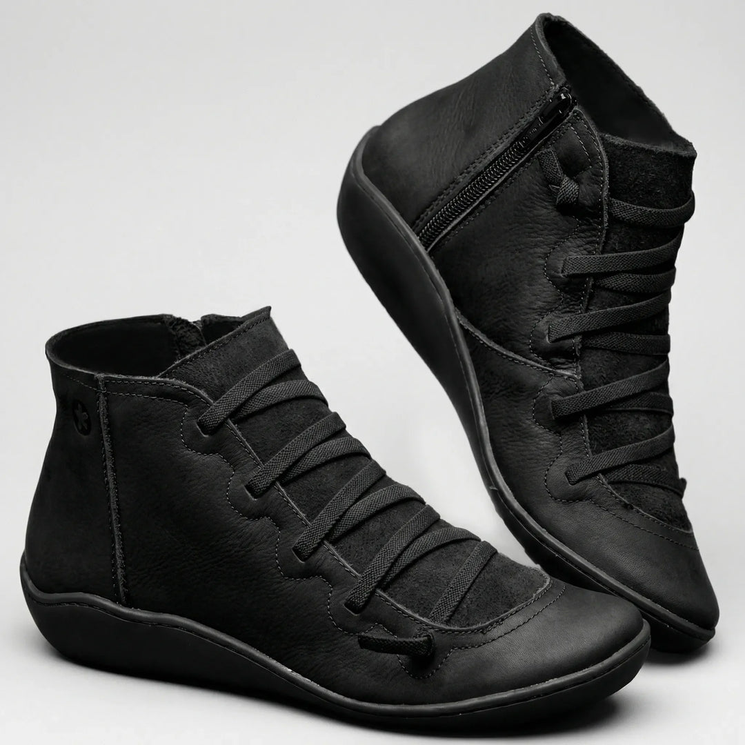 Romvela - Lace-Up Pointed Toe Ankle Boot