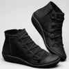 Lace-Up Pointed Toe Ankle Boot