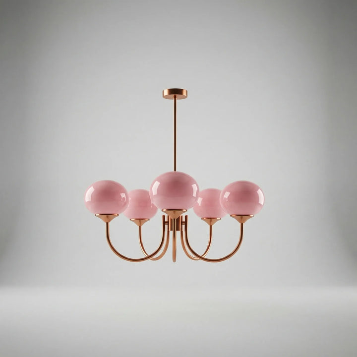 Rosaveil - Multi-Arm Globe Shade Ceiling Chandelier