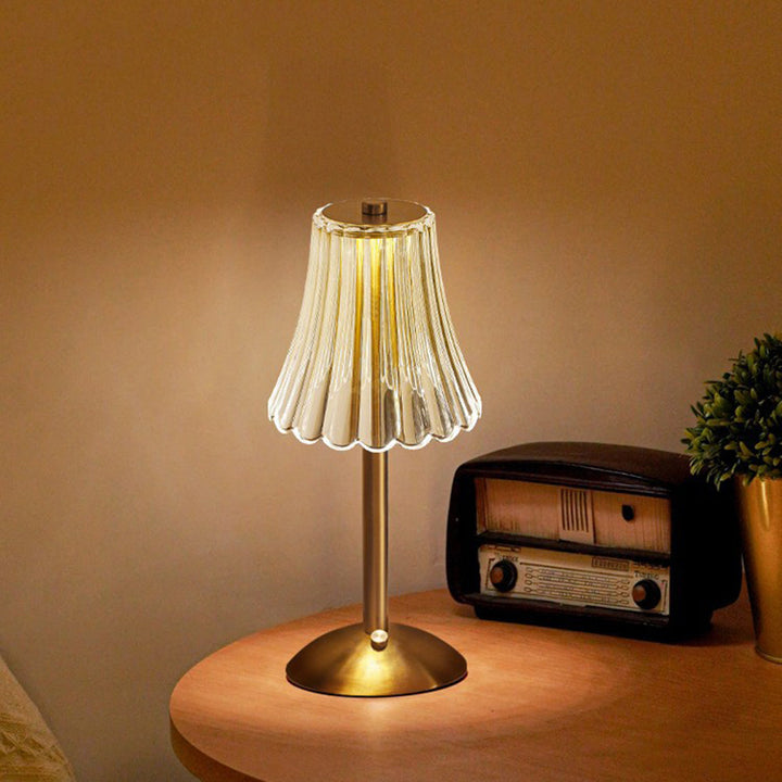 LED Retro Table Lamp, USB Rechargeable - BrillianceGlow