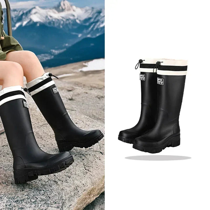 Women's Retro-Look Wellington Boots, Waterproof with Non-Slip Sole – Arlena