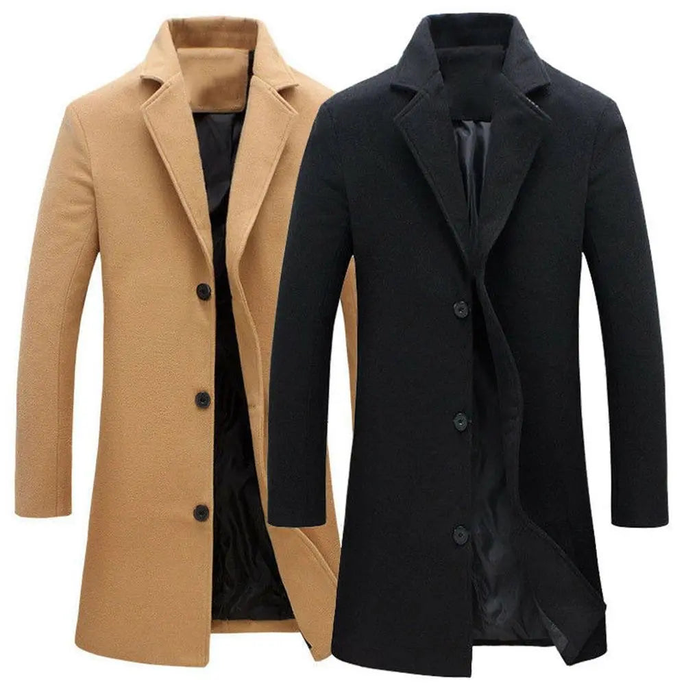 Men's Wool Coat for Autumn and Winter - Tomas