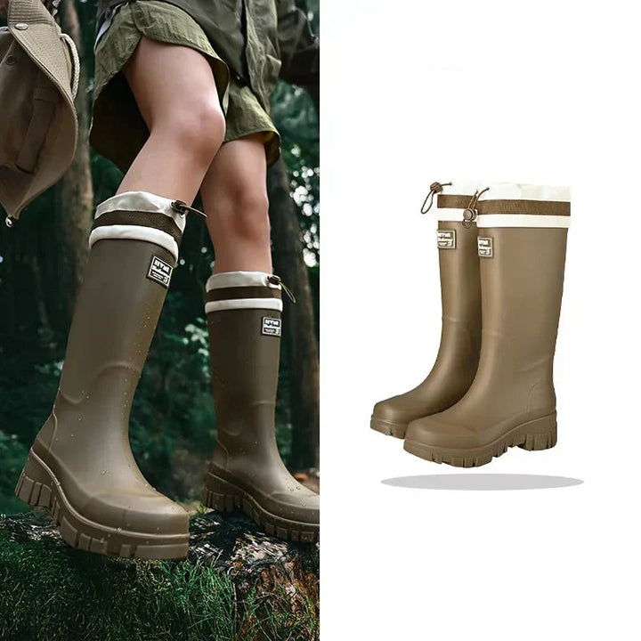 Women's Retro-Look Wellington Boots, Waterproof with Non-Slip Sole – Arlena