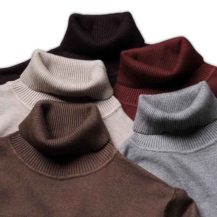 Soft and Comfortable Men's Cotton Roll-Neck Sweater – Jonas