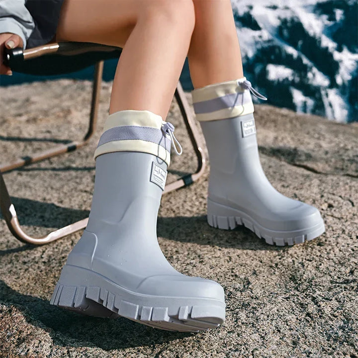 Women's Retro-Look Wellington Boots, Waterproof with Non-Slip Sole – Arlena