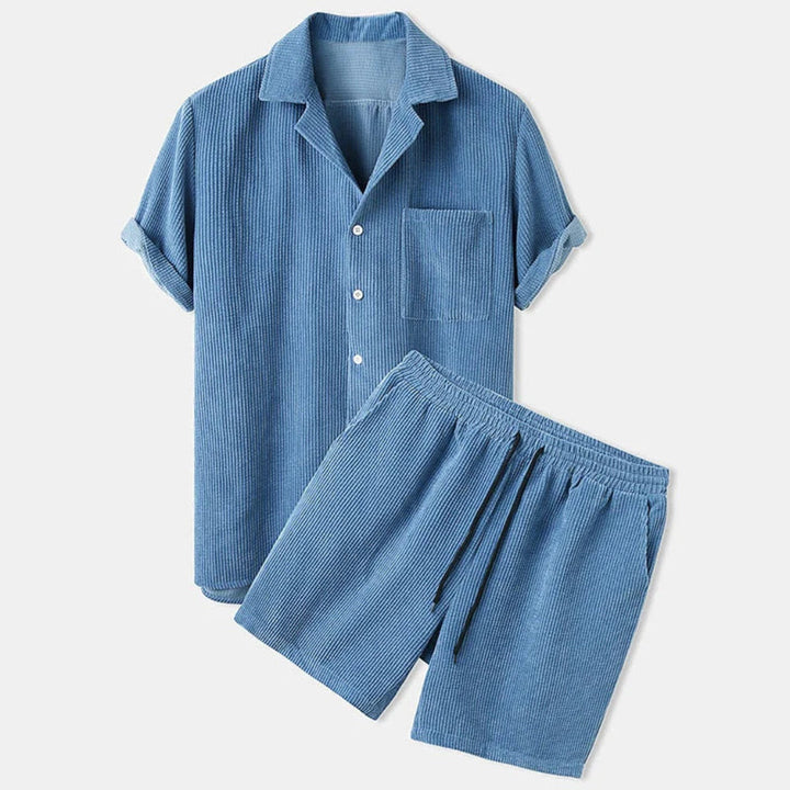 Ribbed Summer Clothing Set for Men