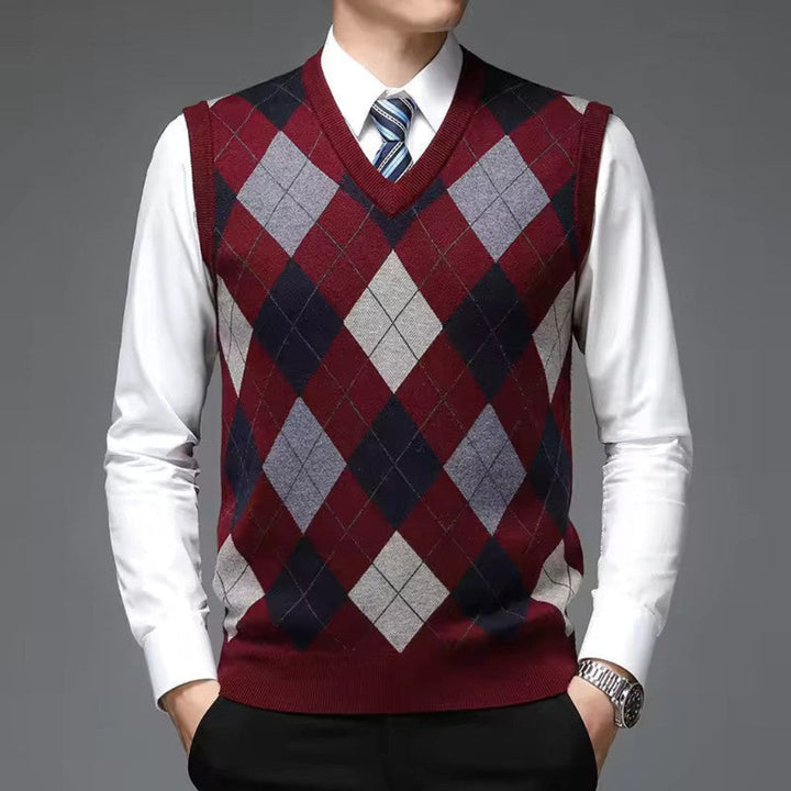 Sleeveless V-Neck Sweater for Men