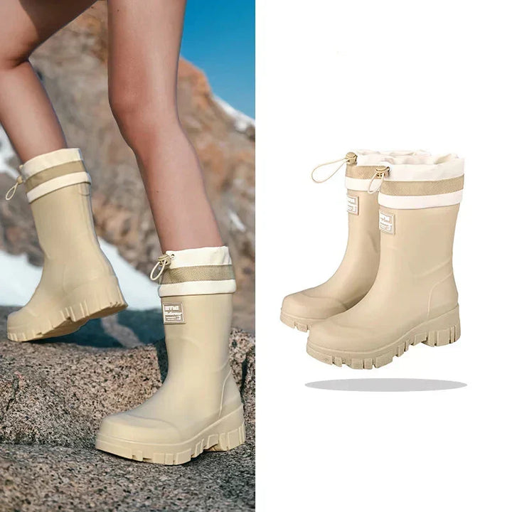 Women's Retro-Look Wellington Boots, Waterproof with Non-Slip Sole – Arlena