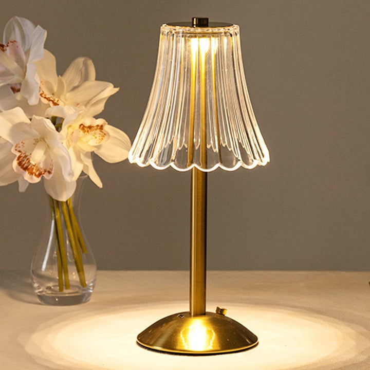 LED Retro Table Lamp, USB Rechargeable - BrillianceGlow