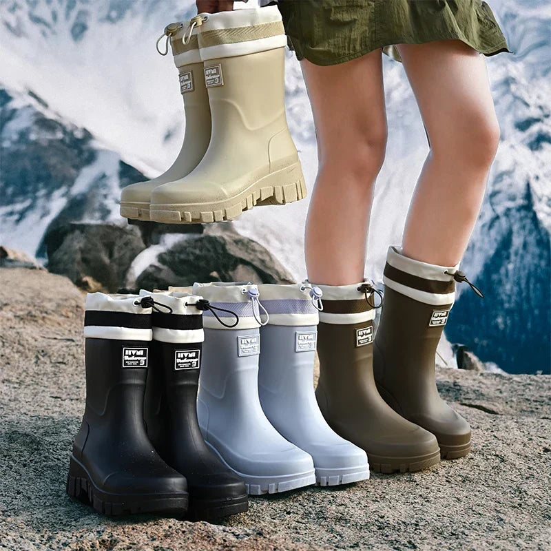 Women's Retro-Look Wellington Boots, Waterproof with Non-Slip Sole – Arlena
