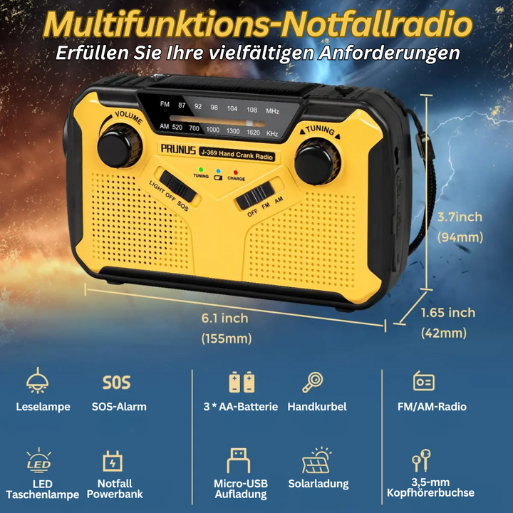 Multifunctional Emergency Radio with Charging Options - SafeSignal