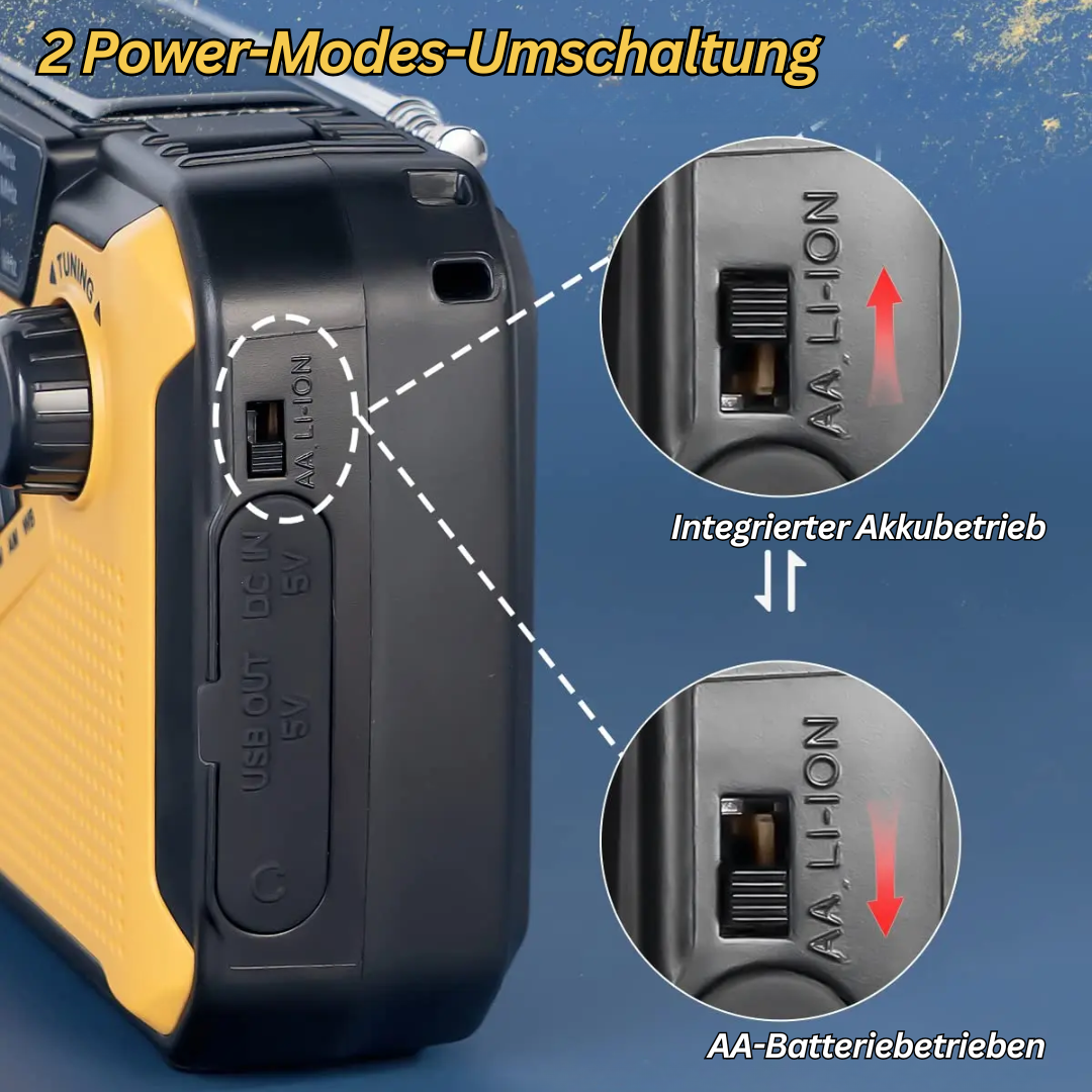 Multifunctional Emergency Radio with Charging Options - SafeSignal