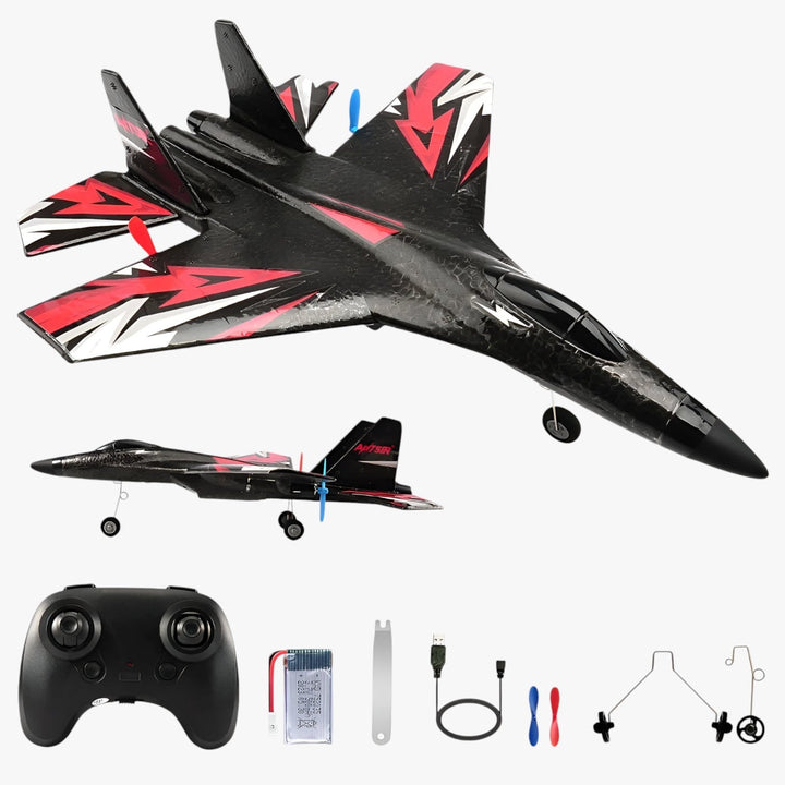 FalconAir LED Glider – RC Airplane with Hover Effect & Remote Control