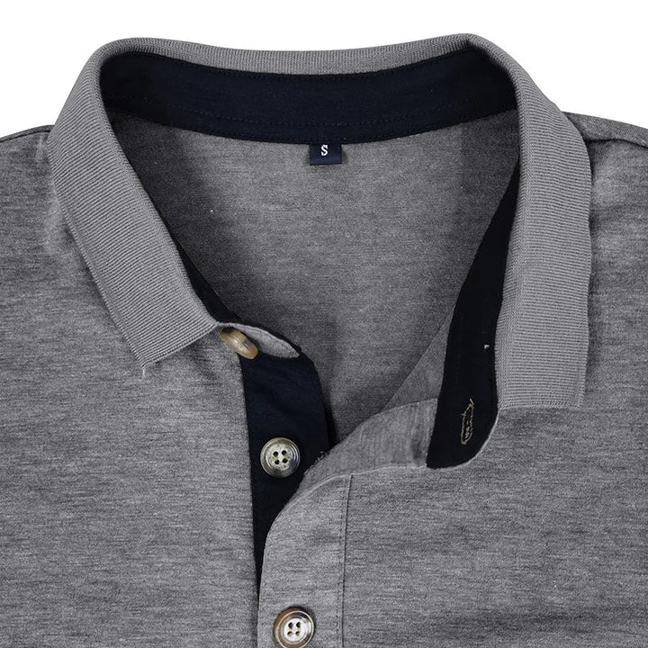 Men's Long-Sleeve Polo, Breathable & Versatile – Matteo