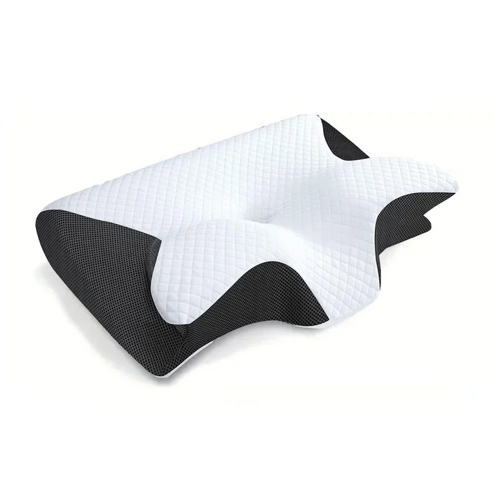 2-in-1 Viscoelastic Neck Support Pillow with Ergonomic Contour Design – RestAlign