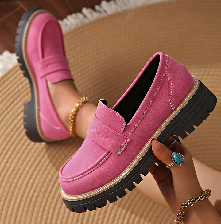 Orthopaedic Comfort Loafers with Padded Platform Sole