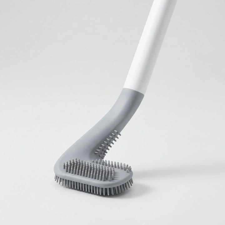 Scrubbex - L-Shaped Toilet Brush With Wall-Mounted Holder