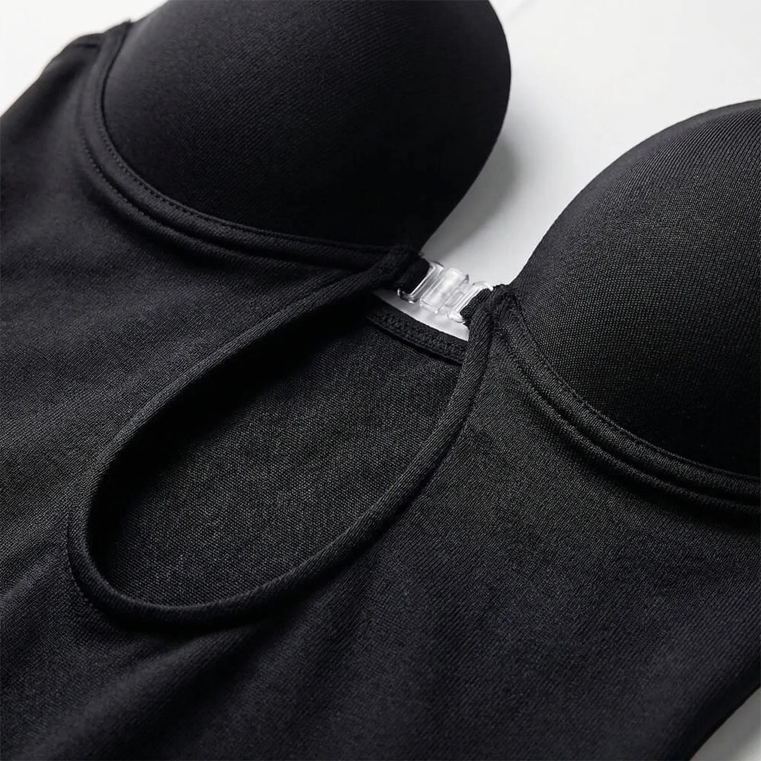 Sculvera - Deep V-Neck Backless Body Shaper