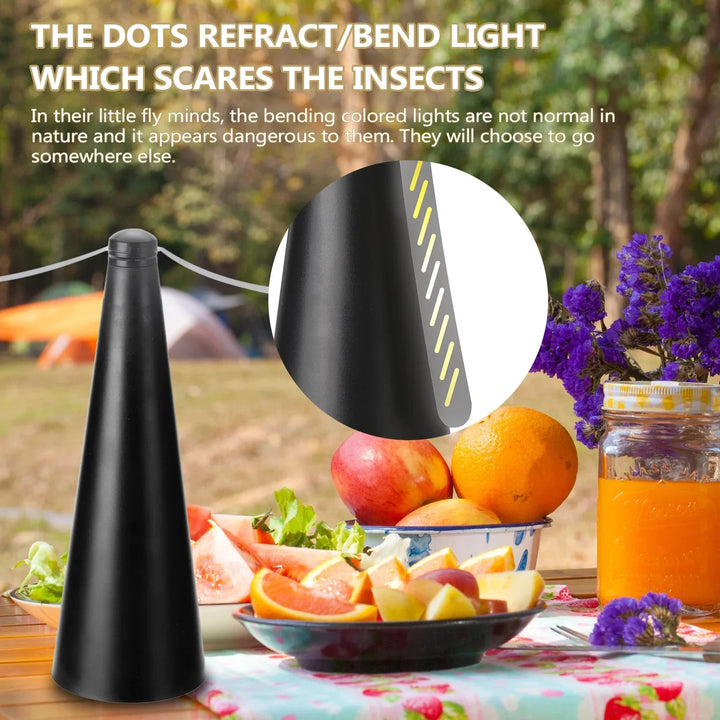 AeroLumen Naturguard Fly Repellent Table Fan | 360° Rotating Insect Defence Fan | Quiet & Safe | For Outdoors, Camping, Picnics