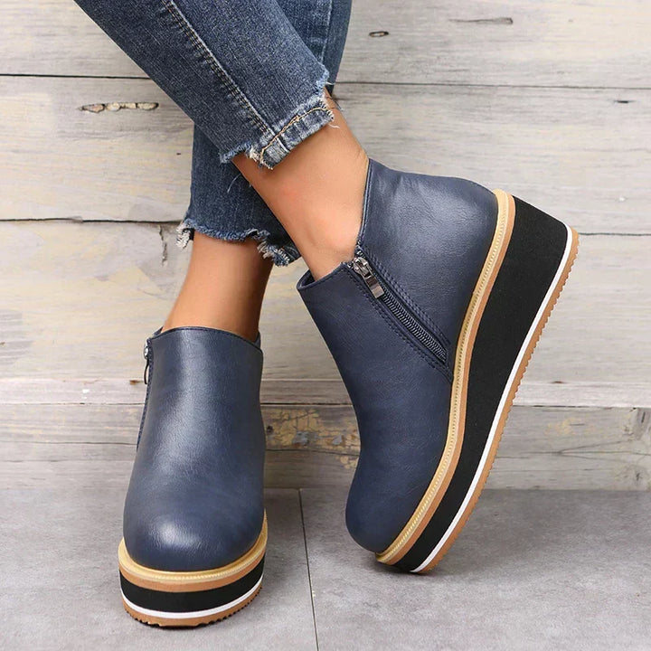Stylish Autumn Wedge-Heel Boot – Mila