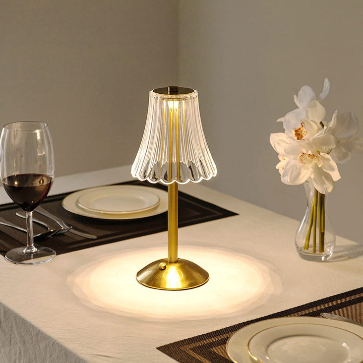 LED Retro Table Lamp, USB Rechargeable - BrillianceGlow