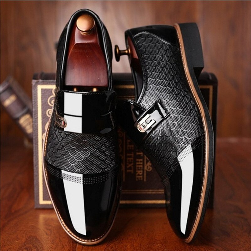 Stylish Glossy Men's Shoes - Hudson