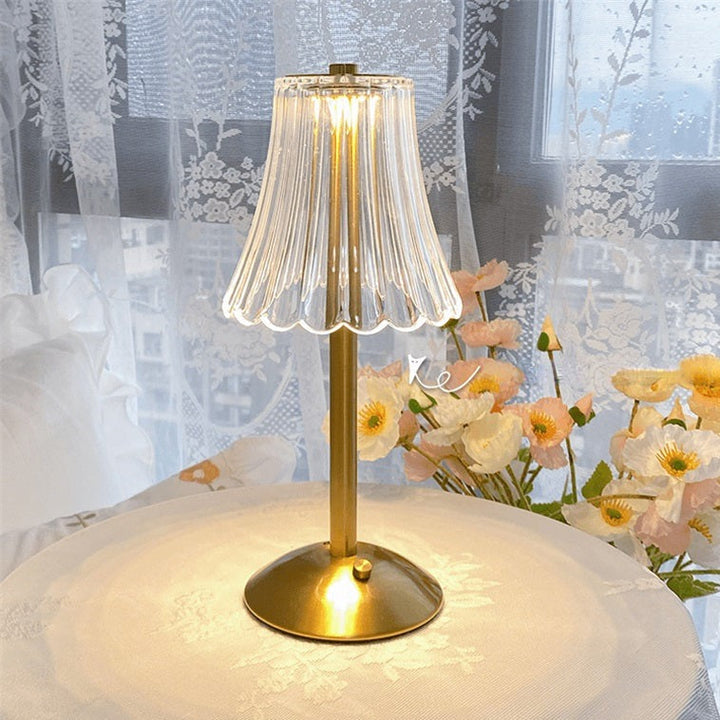 LED Retro Table Lamp, USB Rechargeable - BrillianceGlow