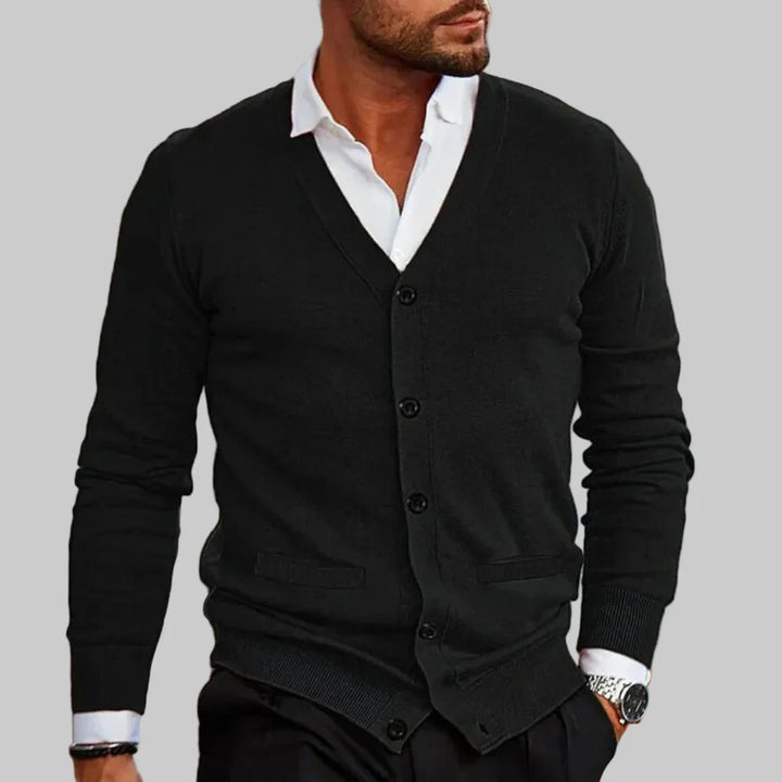 Cotton Men's Cardigan in Casual Style