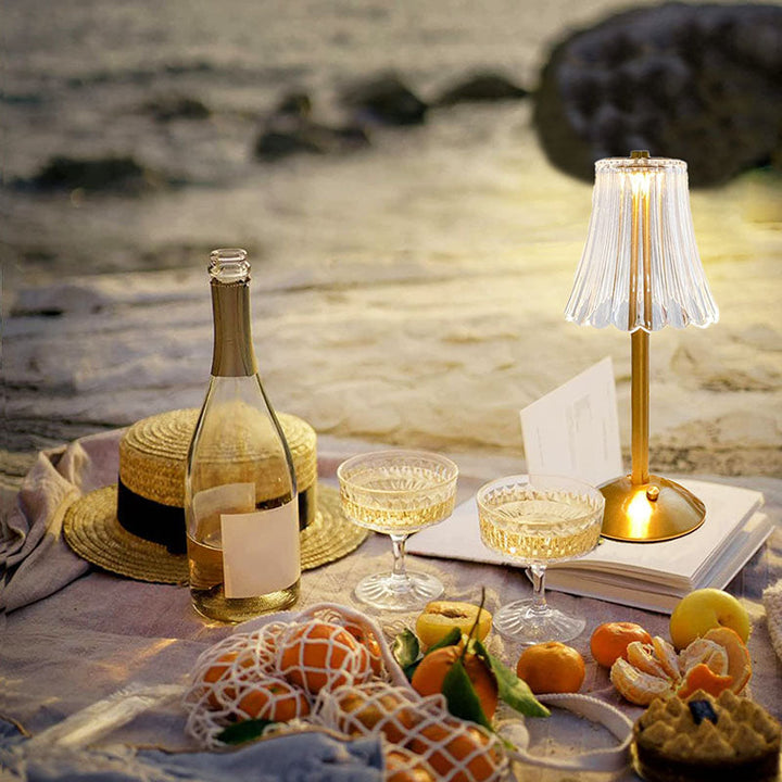 LED Retro Table Lamp, USB Rechargeable - BrillianceGlow