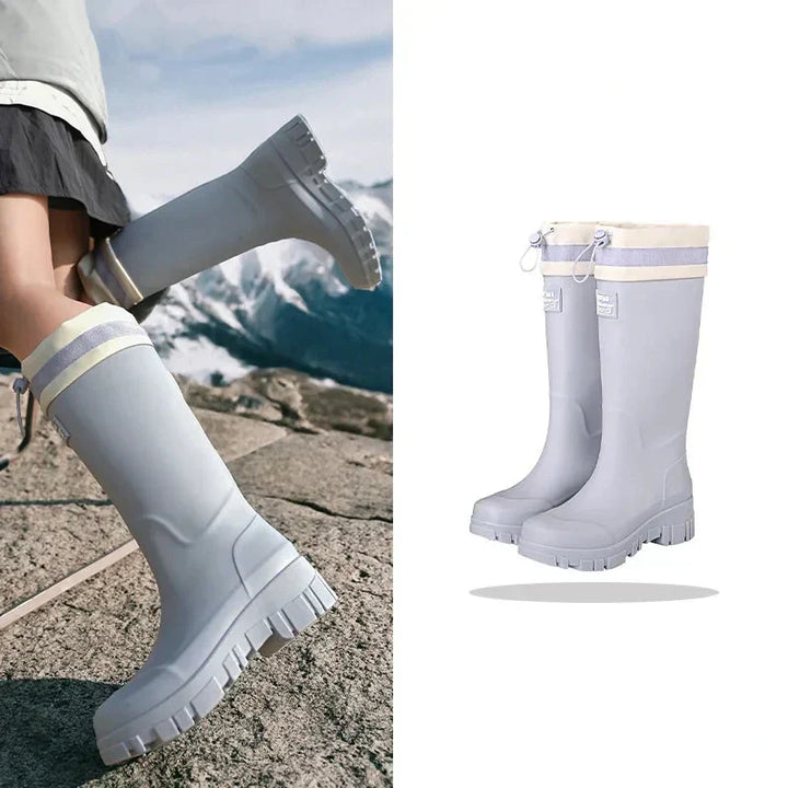 Women's Retro-Look Wellington Boots, Waterproof with Non-Slip Sole – Arlena