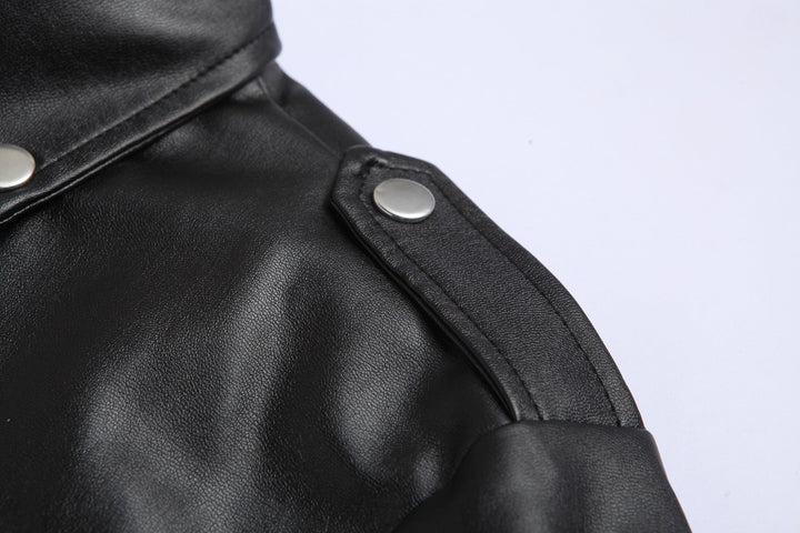 Slim Fit Leather Men's Motorcycle Jacket with Stand Collar – Ryder